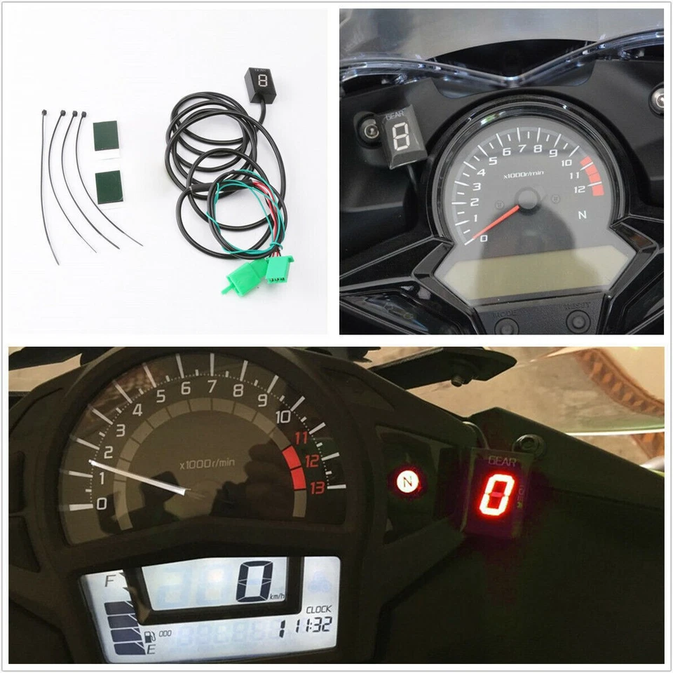 Indicador de pantalla LED rojo 1x para Honda CBR600 F4I 2001-2006 engranaje de velocidad de nivel 1-6 Foto 1 de 4