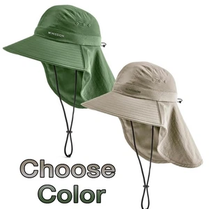 Mission Sun Defender Cooling Hat Neck Guard Wide Brim Cap UPF 50 UV Protection - Picture 1 of 16