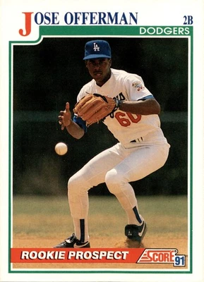 1991 Score #343 Jose Offerman - Image 1 of 2