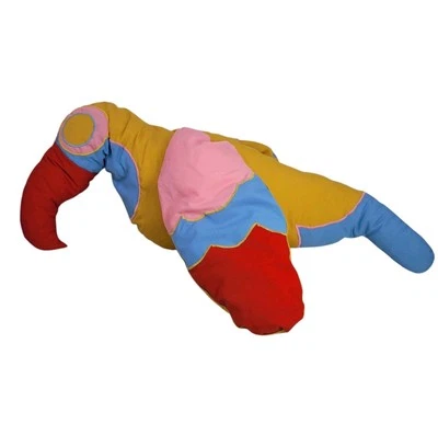 Almohada decorativa de felpa de pájaro de peluche grande de 31" de colección decoración guacamayo loro arte Foto 1 de 4