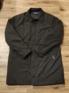 $398 Polo Ralph Lauren Quilted Lining Water Resistant Commuter Coat L Black - Picture 1 of 7