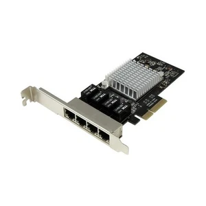 Startech ST4000SPEXI 4 PORT PCIE NETWORK CARD LAN GIGABIT ETHERNET NIC ADAPTER I - Picture 1 of 1