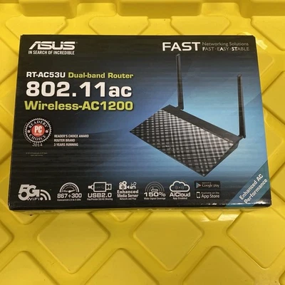 ASUS RT-AC53U  Wireless Dual Band Router AC 1200 Untested In Box.  S7 - Image 1 of 4
