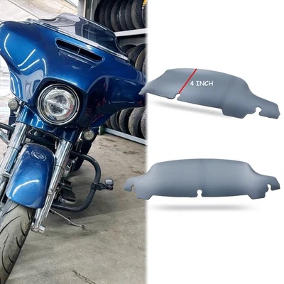 Parabrisas de humo ondulado de 4" para Harley Street Glide Ultra Limited 14-24 Foto 1 de 4