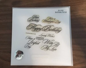 Close To My Heart Birthday Script Clear Acrylic Stamps (B1208) - Picture 1 of 1