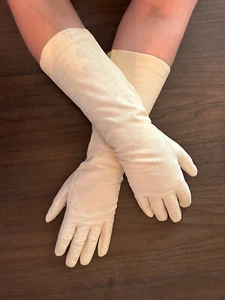 Vintage Kinder Lederhandschuhe Seide gefüttert Made in France 14 cm - Bild 1 von 14