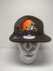 Neu mit Etikett NFL Cleveland Browns Sideline Flexfit Mütze Kappe Größe L/XL Reebok flache Krempe - Bild 1 von 13