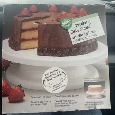 2002 Wilton旋转蛋糕架11英寸宽,适合冰敷和装饰坚固   — 第 1/2 张图片
