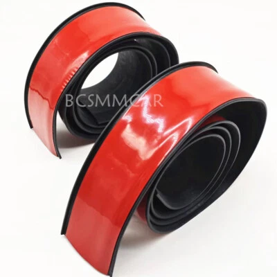 Car Wheel Eyebrow Protection Trim Strip Rubber Fender Flare Protector 59in Black - Image 1 of 4