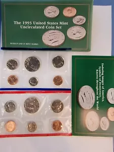 1993 Uncirculated Coin Set U.S Mint Original Government Packaging OGP - Picture 1 of 2