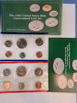 1993 Uncirculated Coin Set U.S Mint Original Government Packaging OGP - Image 1 of 2