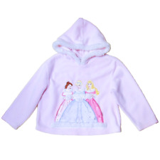 Disney Girl’s Jacket with Hood, Pink, Pullover, Applique Disney Princess Size XS