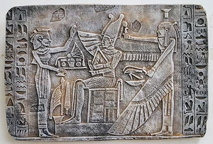 Ägyptische Wanddeko Gott Osiris Nephthys Priester Antik Reproduktion - Bild 1 von 5