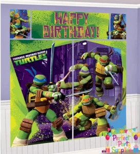 TMNT Party Supplies Scene Setter Backdrop Birthday Teenage Mutant Ninja Turtles - Picture 1 of 3