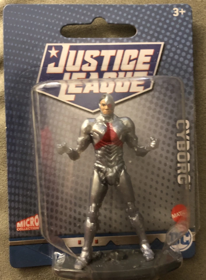 Justice League DC 3” Figures Superman Wonder Woman Cyborg Mattel -