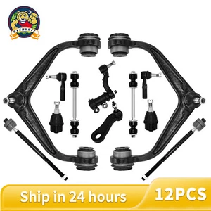 12Pcs Front Upper Control Arms Kit Sway Bar Idler Pitman for 11-19 Silverado GMC - Picture 1 of 10