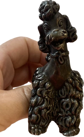 Estate Sterling Silver Coifed Poodle Figurine Israel Vintage Dog Collectible Cover