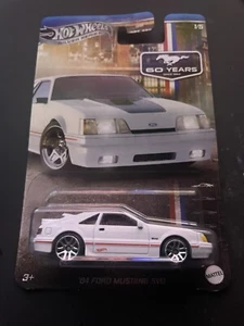 Hot Wheels 84 Ford Mustang SVO Fox Body White Mustang 60 Years (Silver Series)   - Picture 1 of 1