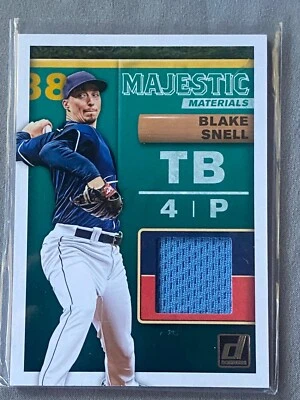 Blake Snell 2019 Donruss Majestic Materials #MM-BS Jersey Tampa Bay Rays - Image 1 of 3