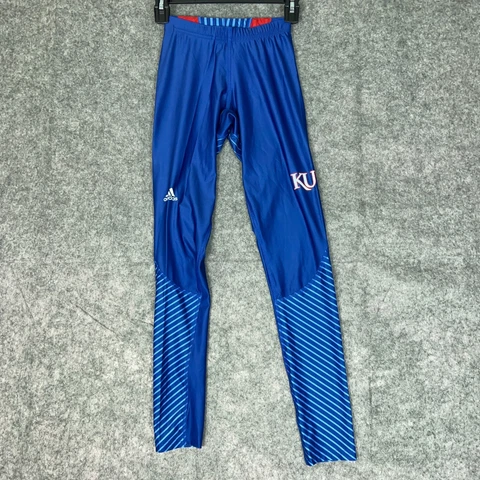 Kansas Jayhawks Womens Pants 2XS XXS Adidas Blue Red Compression NCAA Leggings Cover