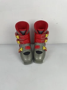Nordica Front Entry Line 173 Red Gray Ski Boots Makrolon Size 23-23.5 - Picture 1 of 15