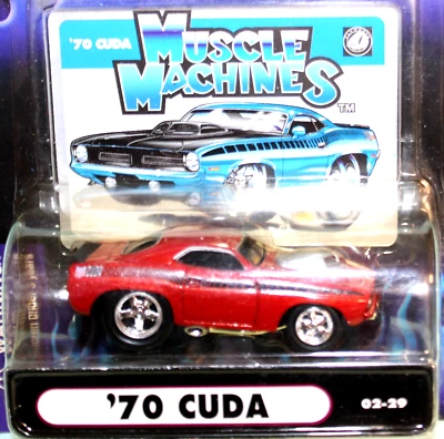 FUNLINE 1:64 MUSCLE MACHINES '70 CUDA 02-29 ROJO EN TARJETA 2002 Foto 1 de 2