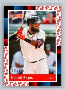 2022 Donruss Franmil Reyes  One Hundred Emoji Cleveland Indians
