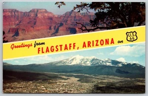 Grüße aus Flagstaff Arizona auf US 66 (Route 66) Postkarte - Bild 1 von 2