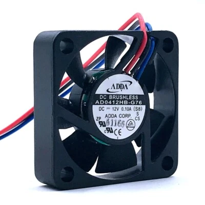 40mm fan New ADDA AD0412HB-G76 40*40*10mm 4CM 4010 12V 0.1A 3-wirel 6600RPM axia - Image 1 of 4