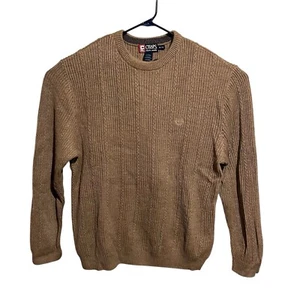 Chaps Ralph Lauren Tan Light Brown Knit Sweater Mens XL 100% Cotton - Picture 1 of 7