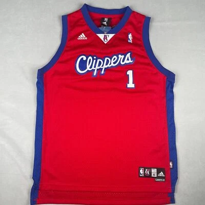Adidas LA Clippers Swingman Basketball Jersey Baron Davis Youth XL Red Blue NWT - Image 1 of 4