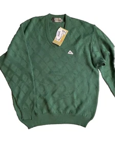 Monte Carlo Tennis Knit Sweater Green NEW SIZE 46 Magna Wool - Picture 1 of 6