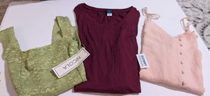 Nicola Lot of 3 Women's Sleeveless SUMMER TOPS SIZE SMALL NEW TAGS - Picture 1 of 4