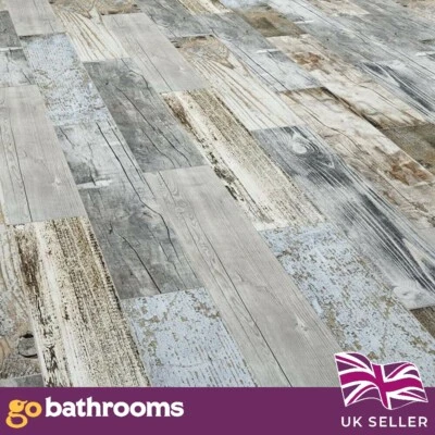 Vintage Reclaimed Wood Effect Matt Blue Porcelain Indoor Tile 150x600mm Per Box - Image 1 of 4