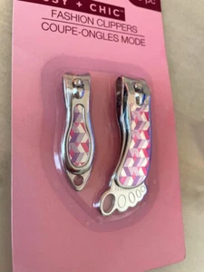 NAIL CLIPPERS Sassy + Chic (2 pcs)  Foot Shaped BRAND NEW - Picture 1 of 10