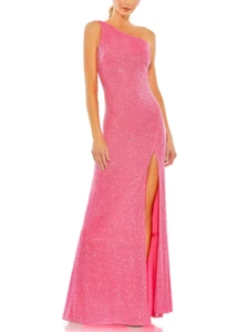 Mac Duggal PAILLETTEN EINSCHULTER DRAPIERTES RÜCKENKLEID PINK GRÖSSE 8 (26990) - Bild 1 von 7