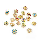 260Pcs Rhinestone Cabochons Flower Shape Claw Cup Sew on Crystal Buttons 1.5cm