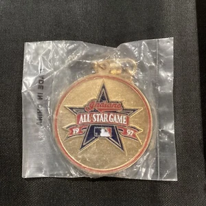 1997 All Star Game Baseball Logo Keychain Medal Fob Cleveland Indians Jacob’s Fd - Picture 1 of 5