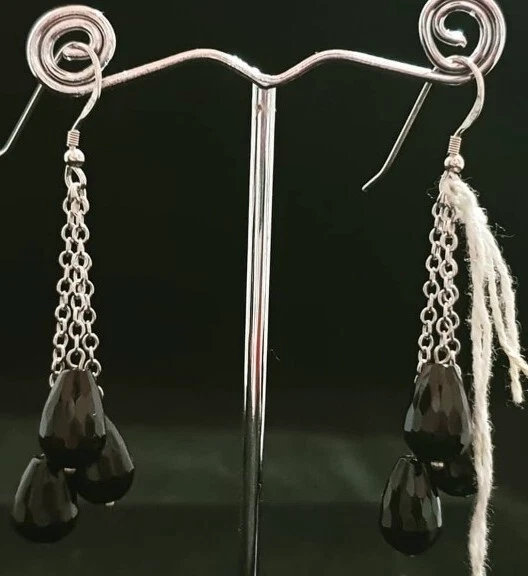 Orecchini pendenti in Onice e Argento 925 - Immagine 1 di 1