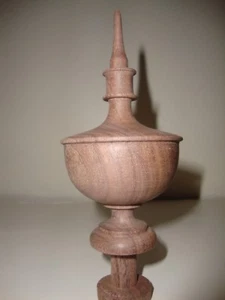 WOOD FINIAL WALNUT UNFINISHED FOR SETH THOMAS FASHION CLOCK OR FURNITURE #74 - Picture 1 of 1