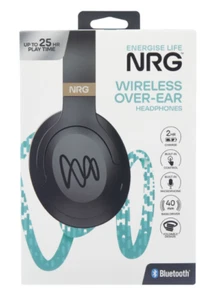NRG Bluetooth V5.3 Wireless Over Ear Headphones  40mm - Mic/controls- 25Hr Play - Picture 1 of 3