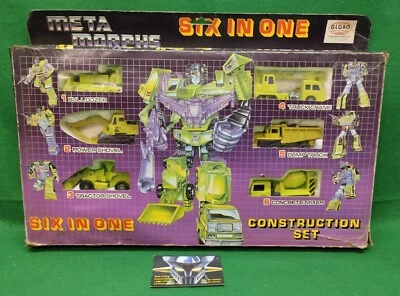 Vintage Transformers G1 DEVASTATOR SIX IN ONE Construction Set BOOTLEG KO Taiwan - Immagine 1 di 4