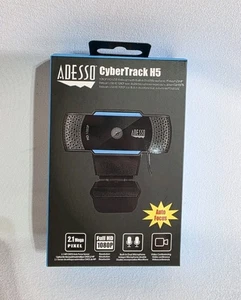 Adesso CyberTrack H5 1080p HD Webcam Auto Focus Mic USB New in Box - Afbeelding 1 van 4