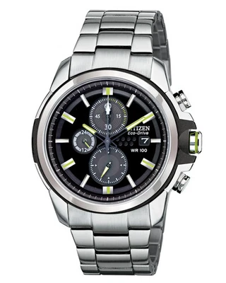 CITIZEN ECO-DRIVE SPORT CASUAL MOSTRADOR PRETO CA0428-56E RELÓGIO MASCULINO NOVO COM ETIQUETAS - Imagem 1 de 4