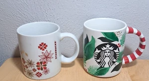 Starbucks Holiday Holly 2019 bastón de caramelo mango a rayas y taza de nieve Holiday Stars - Imagen 1 de 11