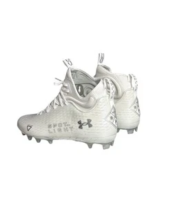 Under Armour UA Spotlight Lux Football Cleats 3025082-100 Men's Size 12.5 White - Picture 1 of 7