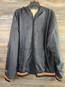 Veste de survêtement coupe-vent doublée pull athlétique Russell vintage fabriquée aux États-Unis noir XXL - Photo 1/10