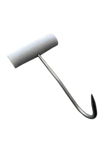 Butchers Meat hook white handle 6" - Picture 1 of 2