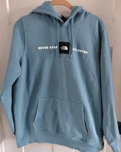 The North Face Damen Sweatshirt L blau Fleece Hoodie Pullover Logo Freizeit  - Bild 1 von 5