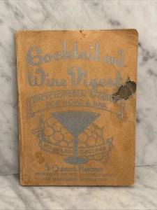 Vintage Cocktail & Wine Digest Encyclopedia & Guide For Home & Bar Book 1947 - Picture 1 of 16
